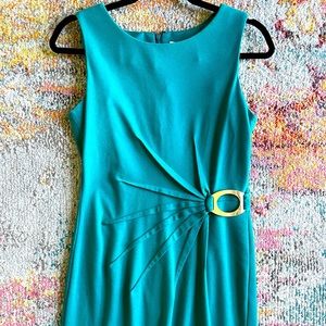 Calvin Klein Turquoise Sleeveless Shift Dress